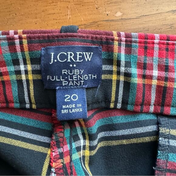 J. Crew Factory Full Length Ruby Pant In Stewart Tartan Plaid Womens Size 20 - Picture 4 of 4